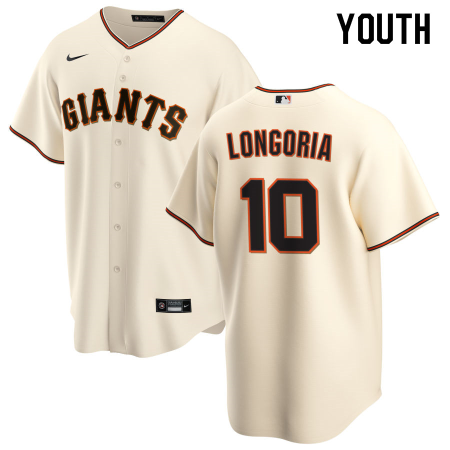 Nike Youth #10 Evan Longoria San Francisco Giants Baseball Jerseys Sale-Cream
